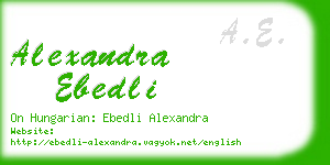 alexandra ebedli business card